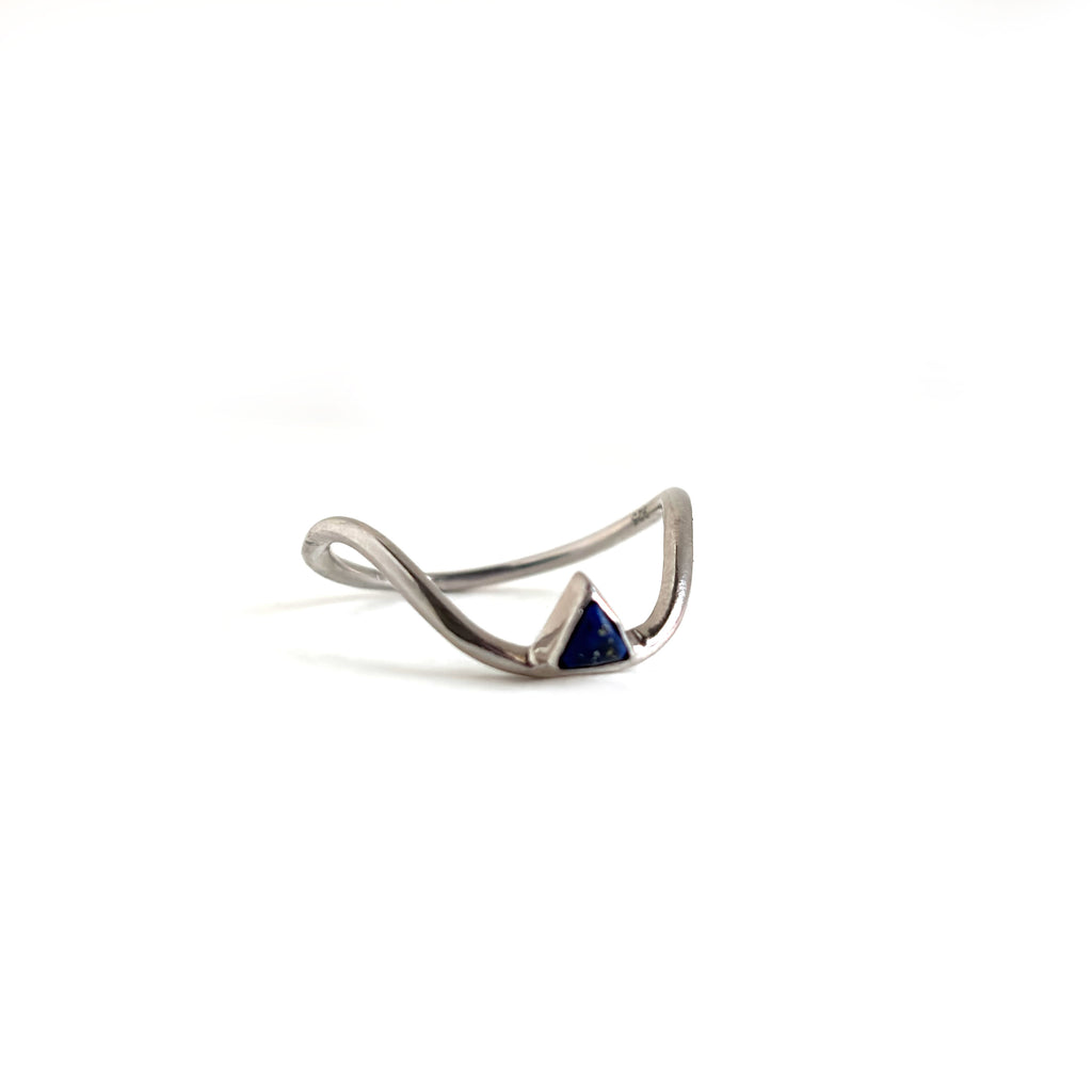 Lapis Swirl Sterling 925 Silver Ring