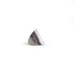 Wide Ribbed 925 Silver Ear Cuff - No Piercing Needed