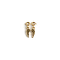 Gold Angel Wing Charm Earrings - 925 Silver (Gold Plated)