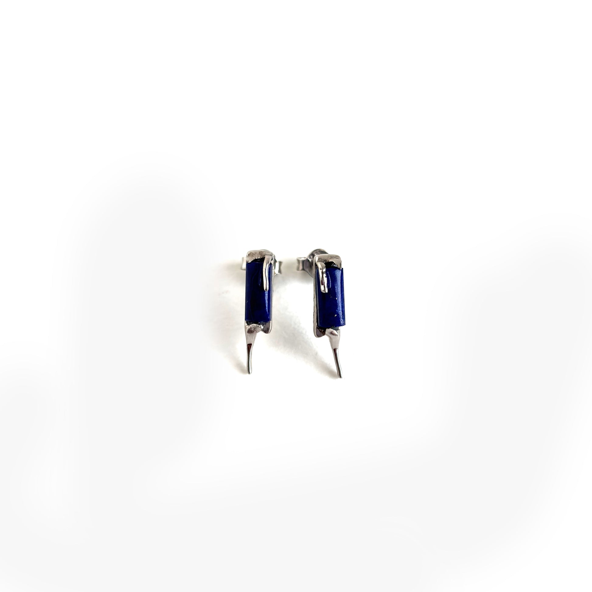 Artistic Textured 925 Silver Studs Earrings