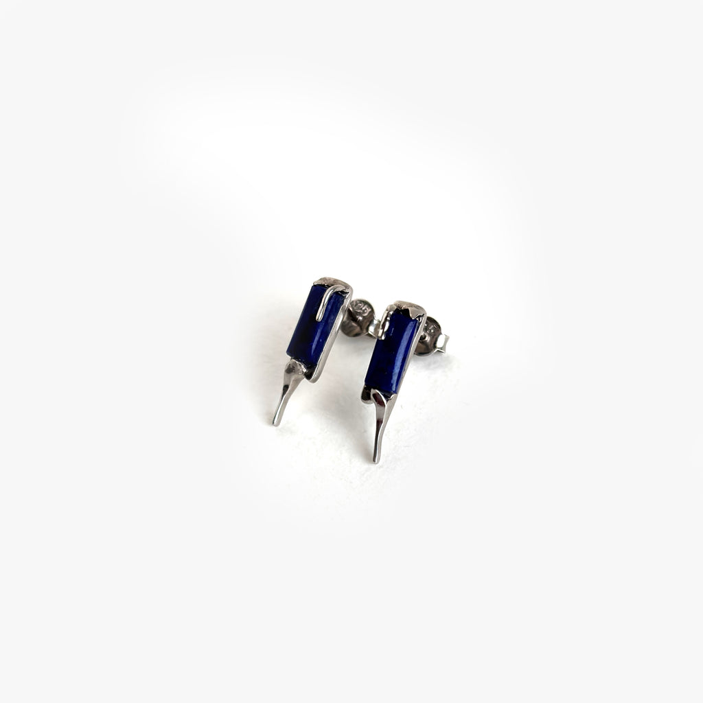 Artistic Textured 925 Silver Studs Earrings