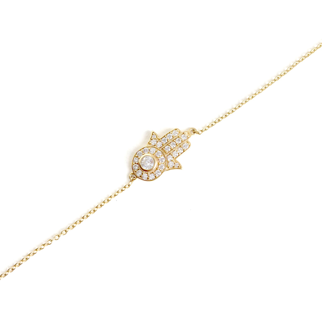 925 Silver Hamsa Hand Protection Bracelet