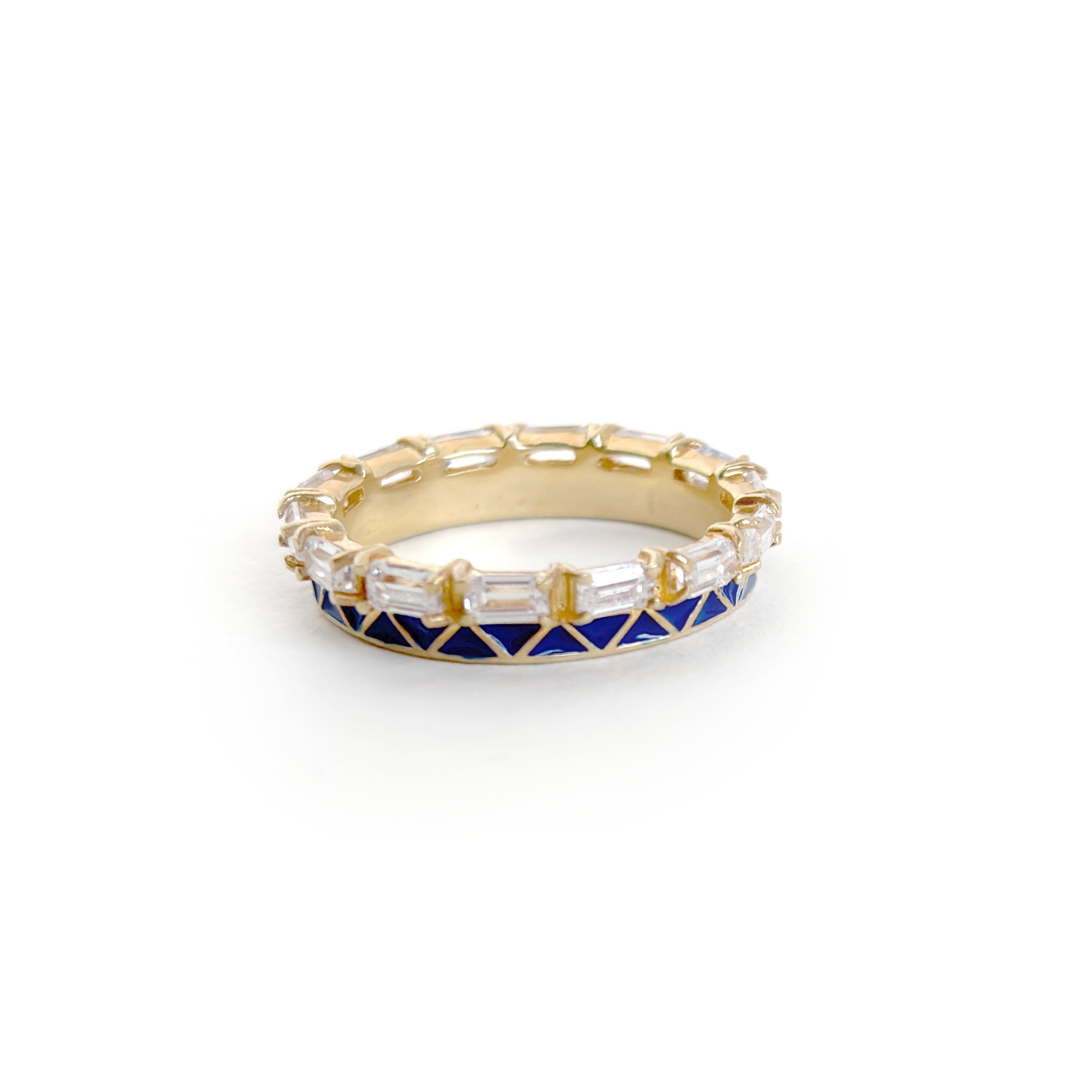 Radiant Baguette 925 Silver Ring