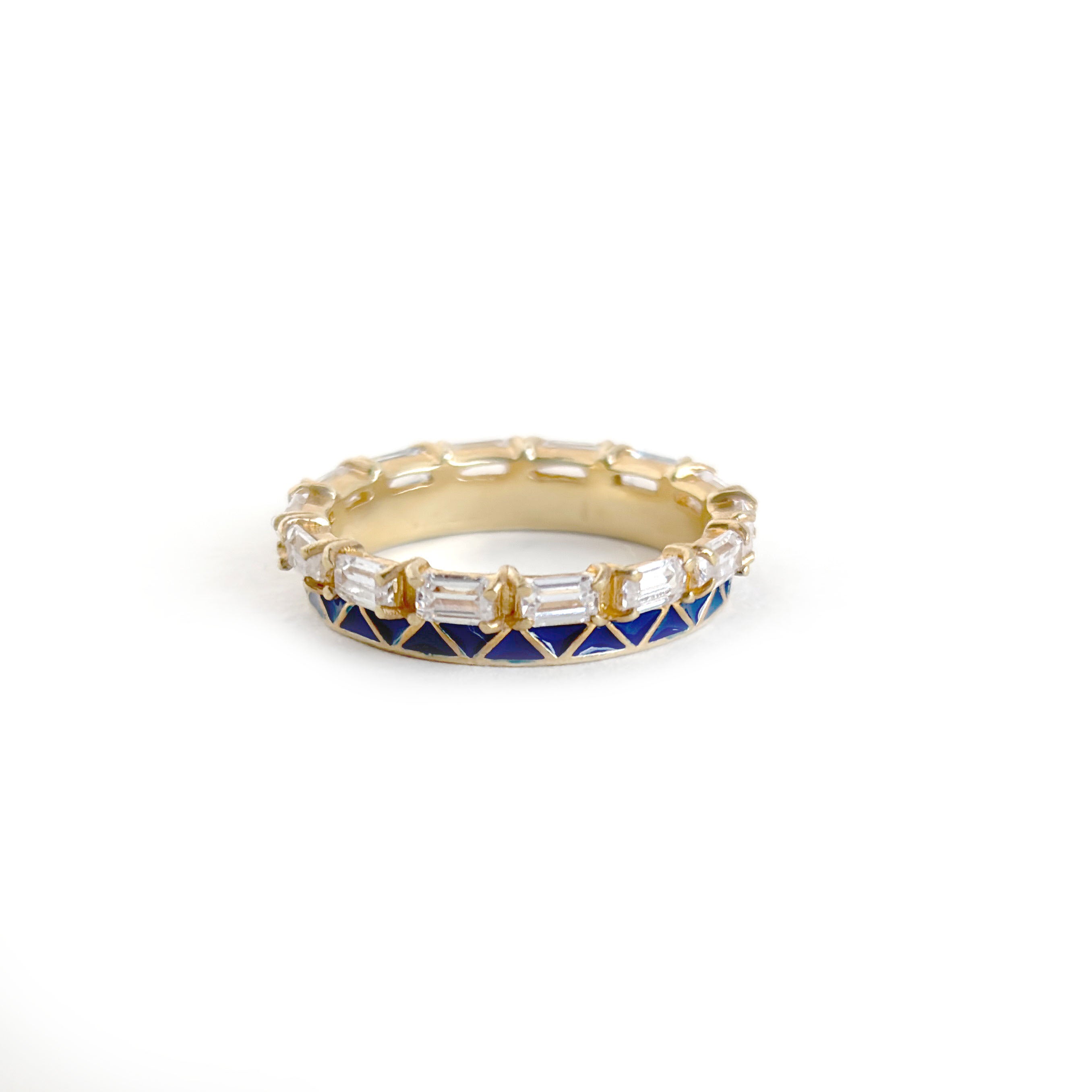 Radiant Baguette 925 Silver Ring