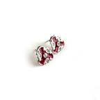 Vintage Style Red Baroque 925 Earrings | Crystal Center