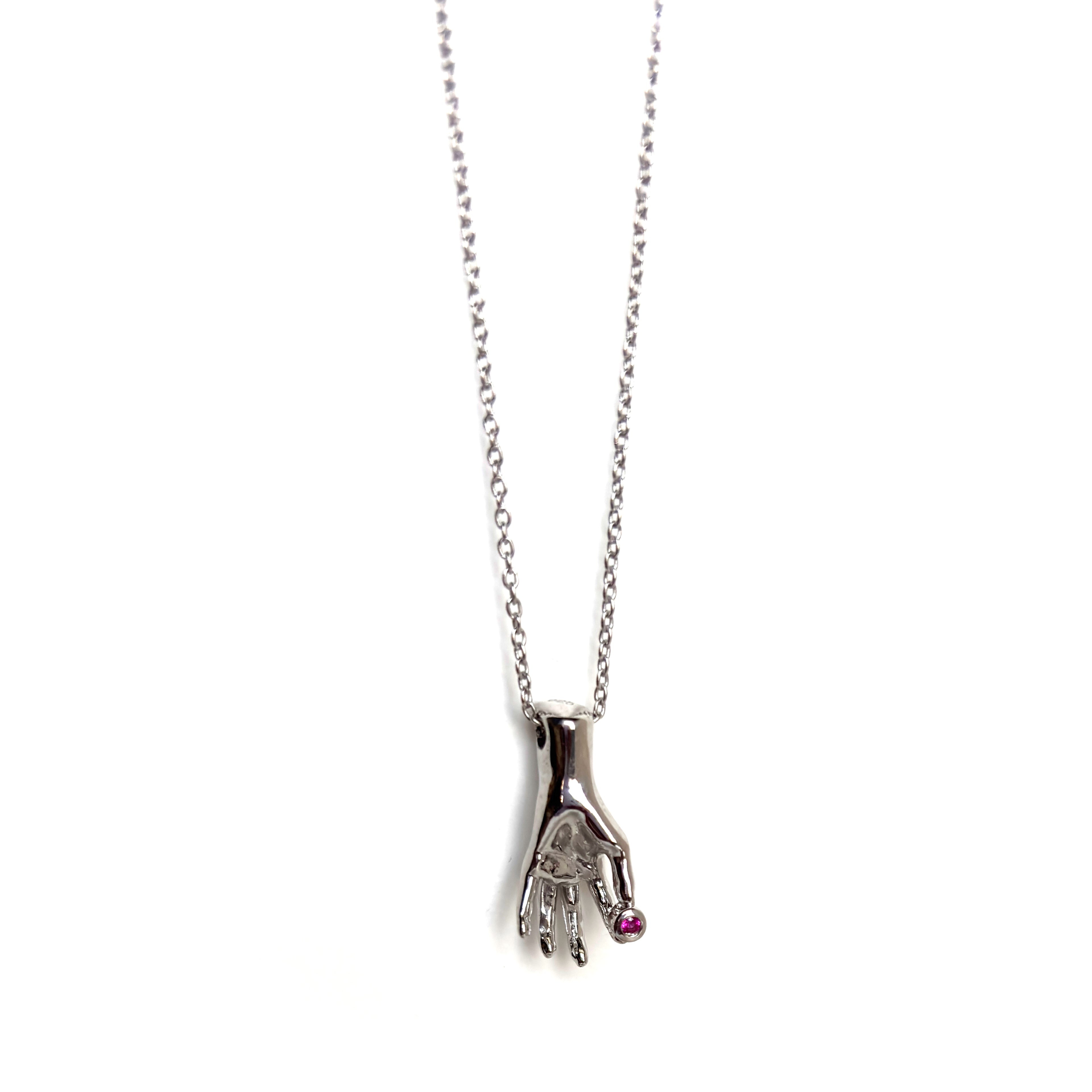 Victorian Style Hand Charm - 925 Silver Pendant