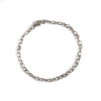18k Gold Plated Textured Oval Link Chain Bracelet