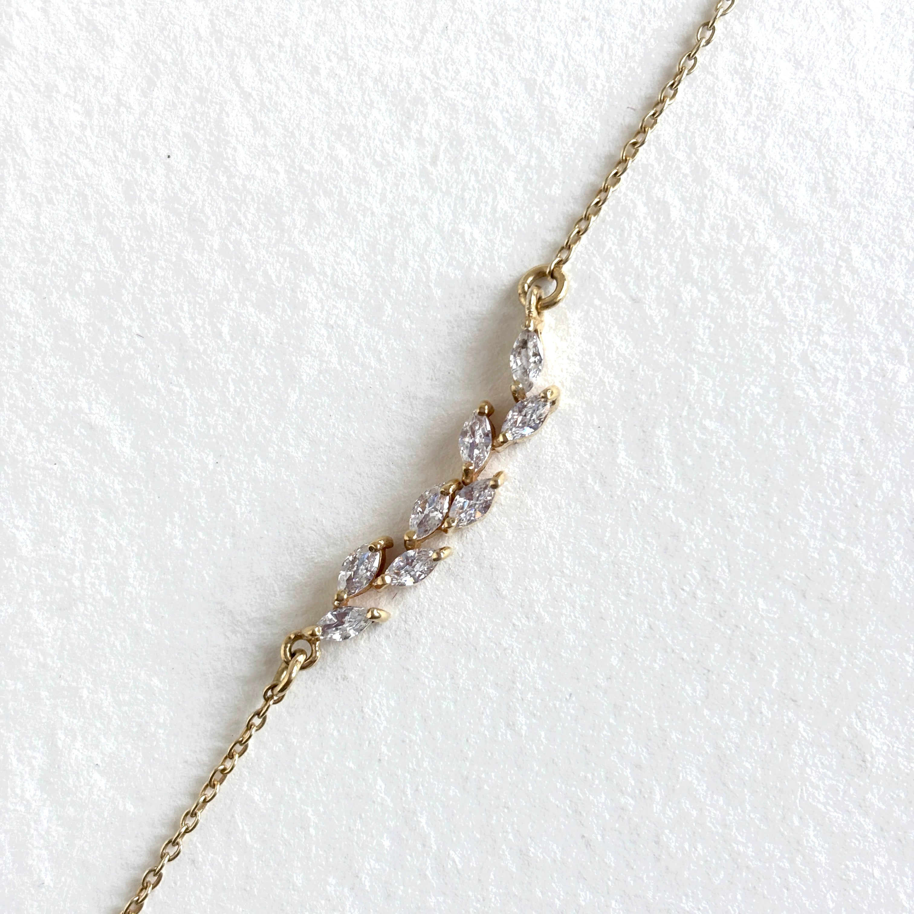 925 Silver Marquise Leaf Bracelet