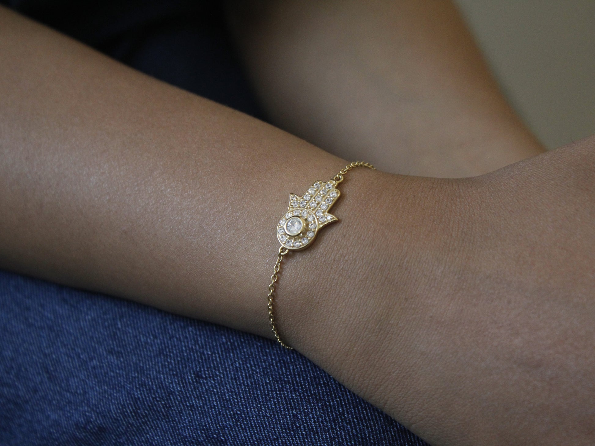 925 Silver Hamsa Hand Protection Bracelet