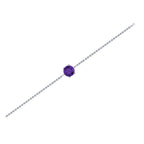Solitaire Round Gemstone Bracelet – 925 Sterling Silver