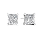 Square Cut 925 Silver Studs Earrings