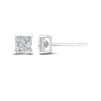 Square Cut 925 Silver Studs Earrings