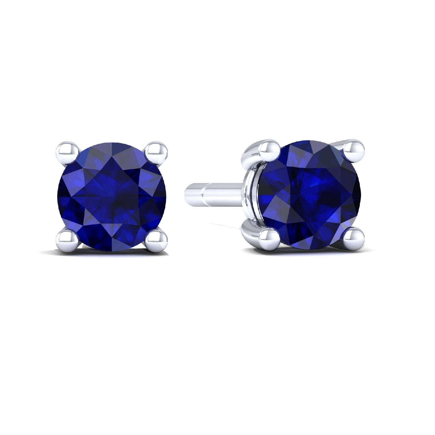 Ocean Blue 925 Silver Studs Earrings