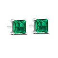 Emerald Touch 925 Silver Earrings