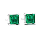 Emerald Touch 925 Silver Earrings