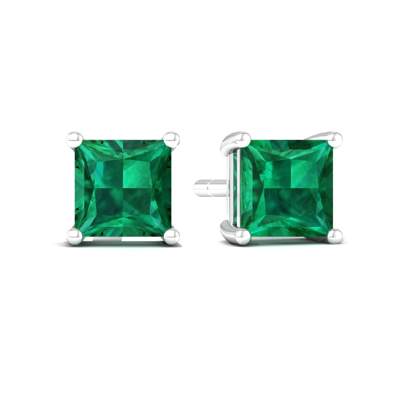Emerald Touch 925 Silver Earrings