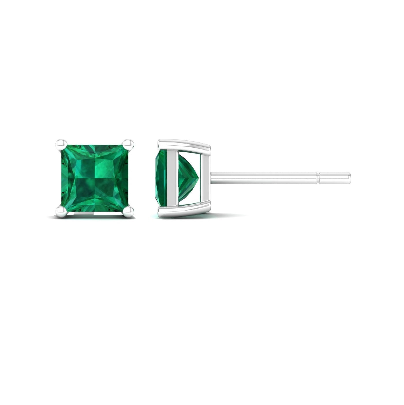 Emerald Touch 925 Silver Earrings