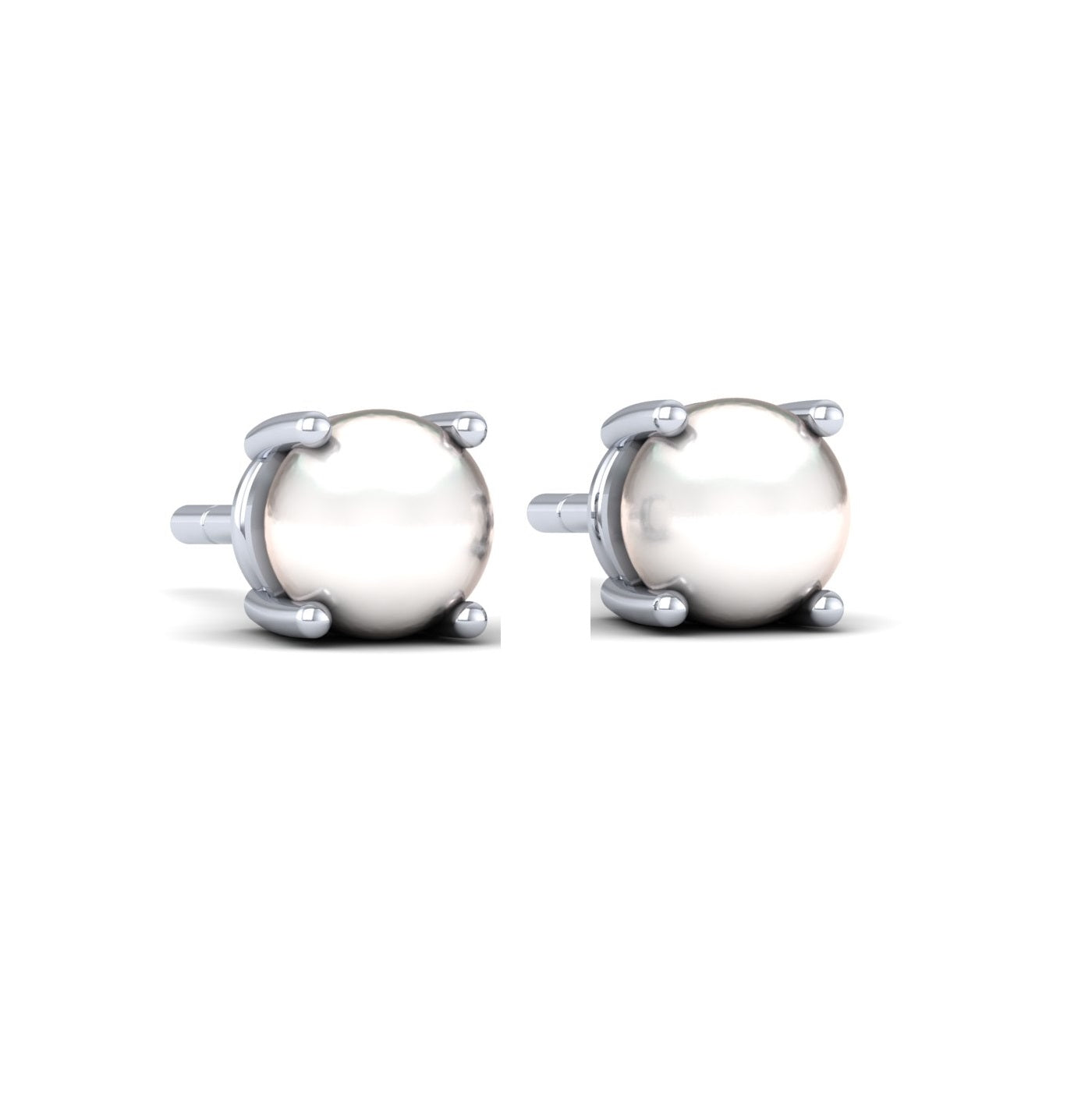 Classic Round Pearl 925 Silver Studs