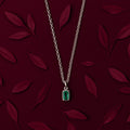Minimalist Emerald Cut Necklace - 925 Sterling Silver