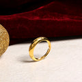 Minimal Gold Finish Silver Adjustable Band