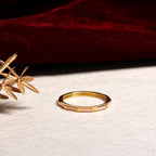 Silver Pink Enamel Band Ring