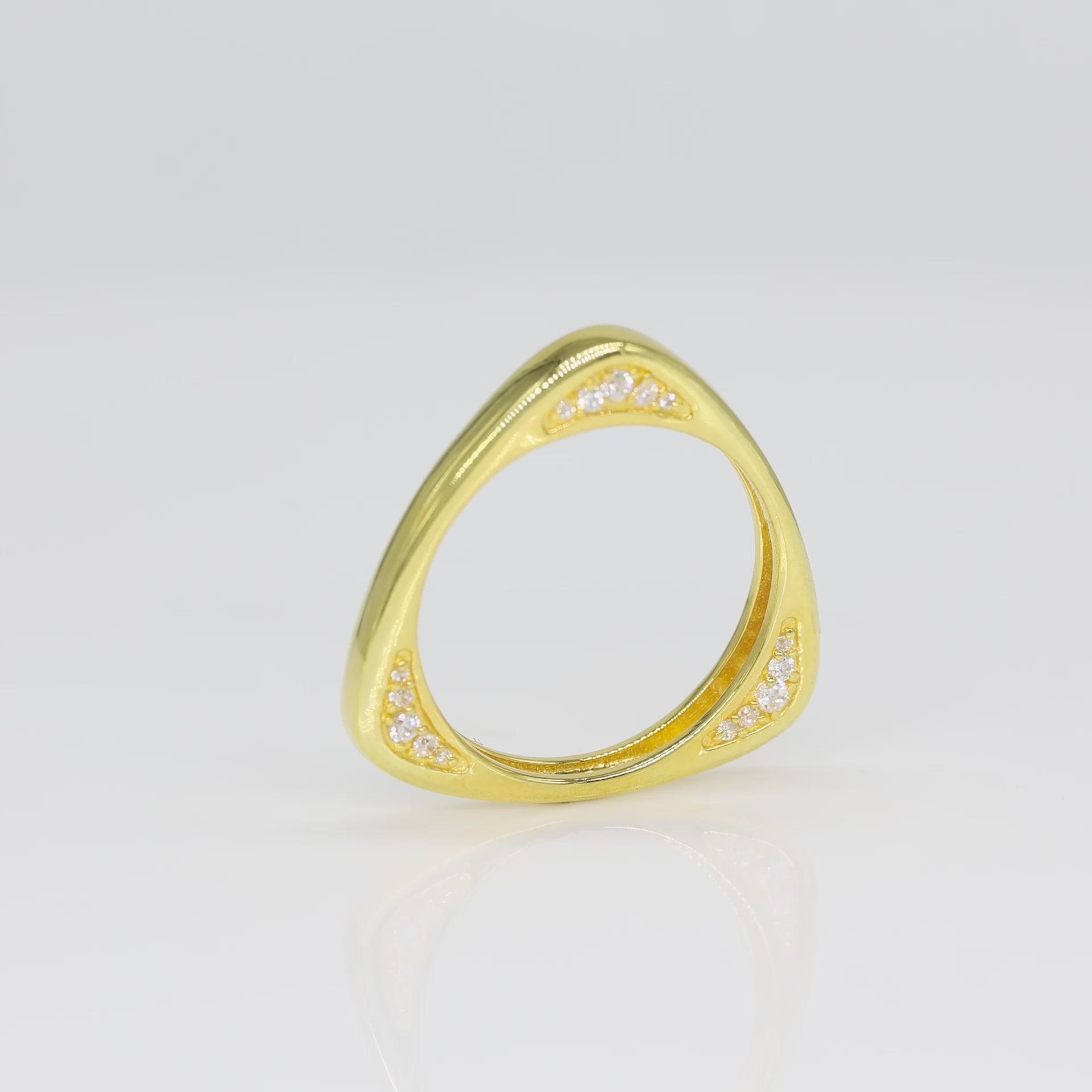 Minimalist Trillion Geometric 925 Silver Ring