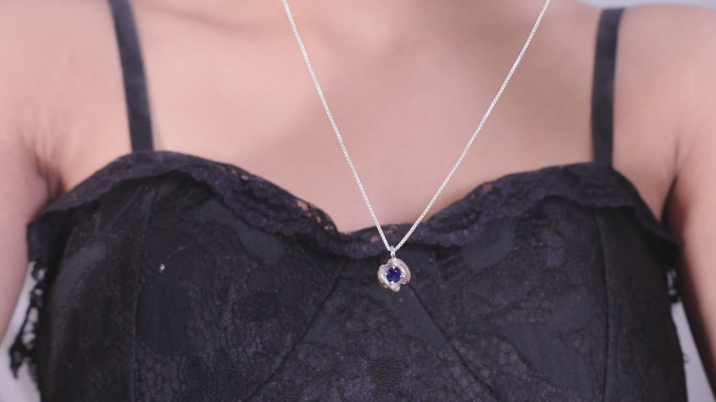 Modern Open Sphere Necklace - 925 Silver