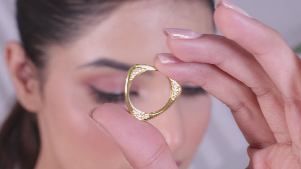 Minimalist Trillion Geometric 925 Silver Ring