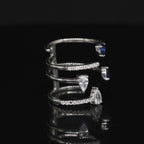 Blue Pear 925 Silver Cocktail Ring
