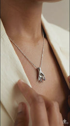 Victorian Style Hand Charm - 925 Silver Pendant