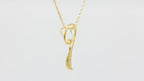 Modern Abstract Bird Necklace with Pave Crystals (925 Silver)