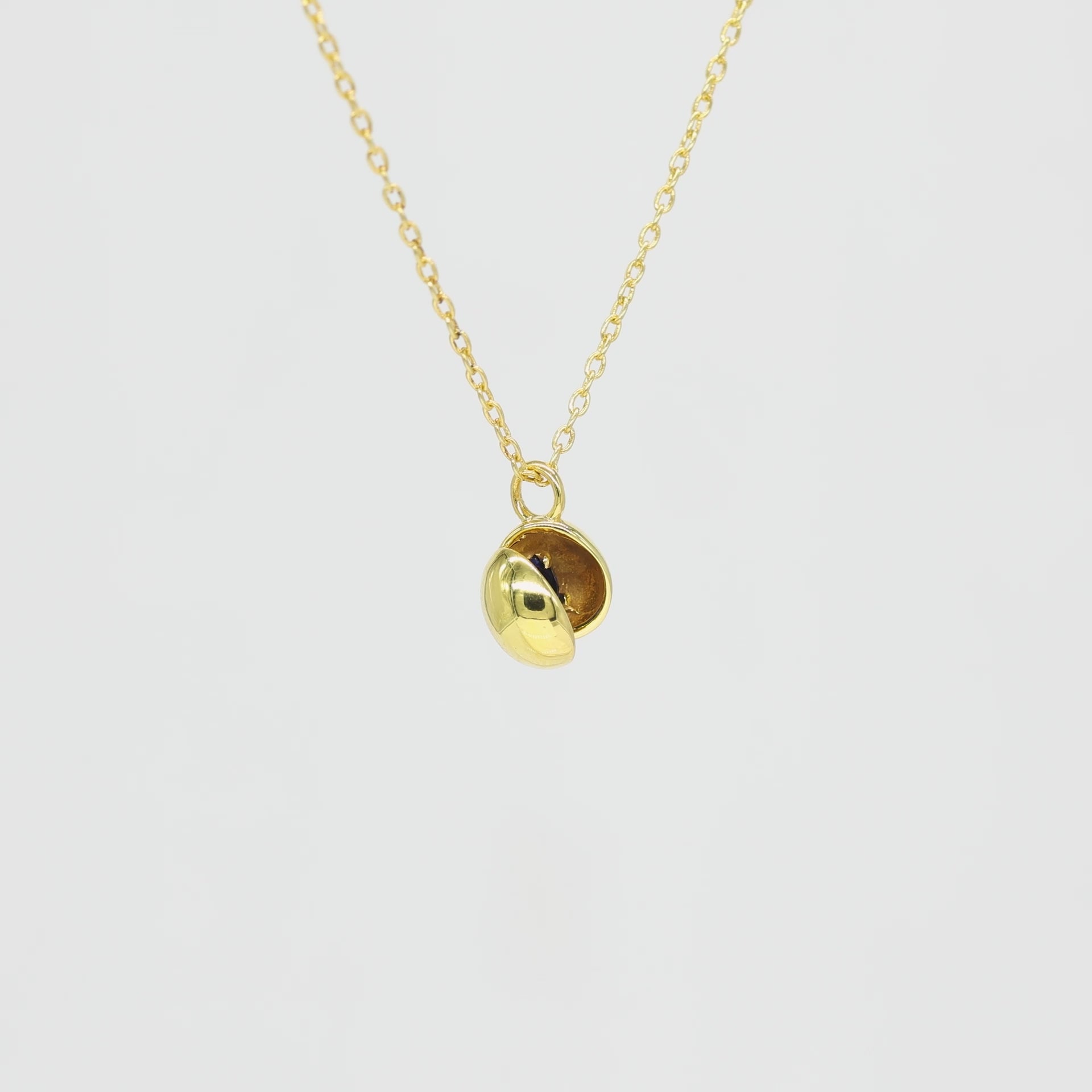 Modern Open Sphere Necklace - 925 Silver