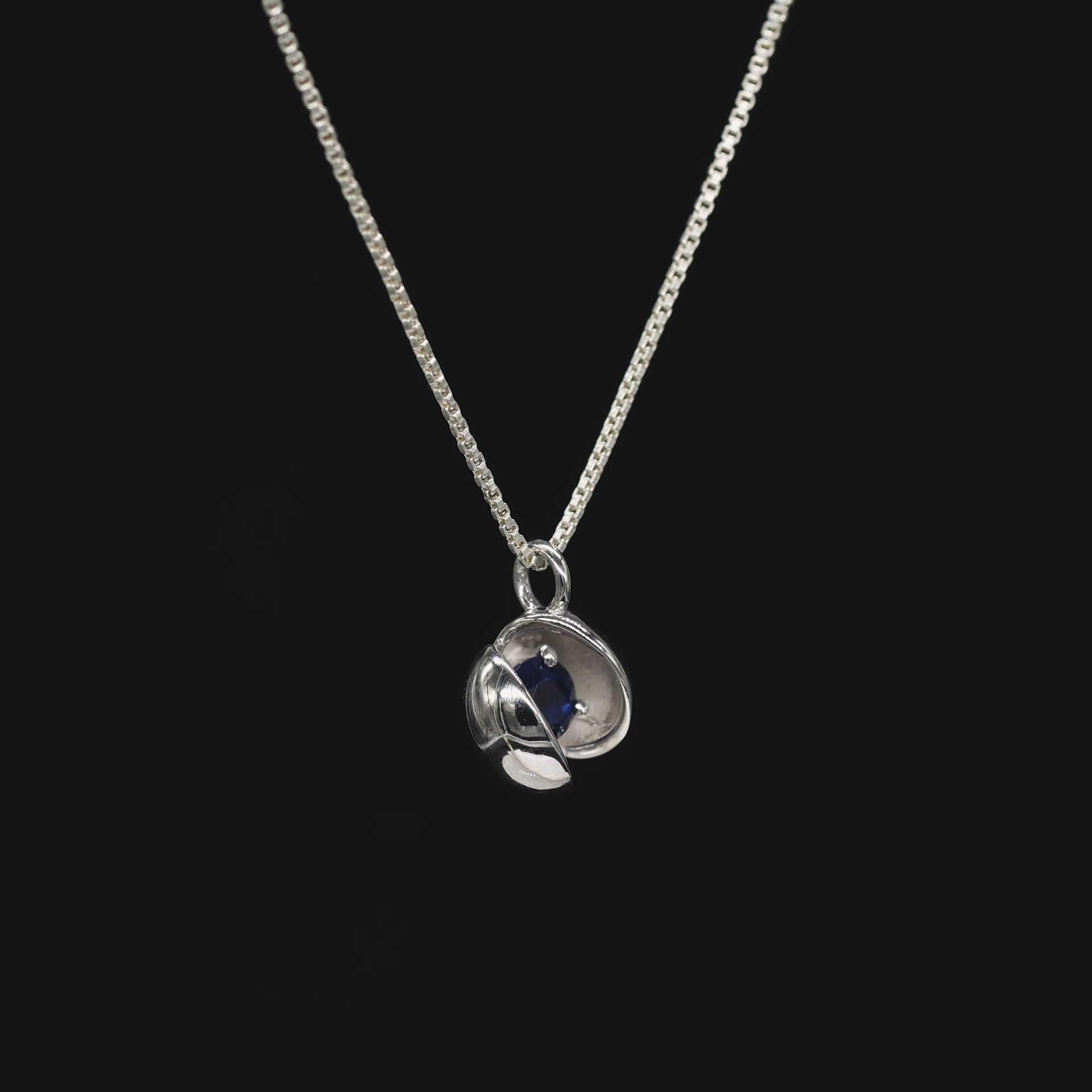 Modern Open Sphere Necklace - 925 Silver